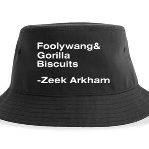 Zeek Arkham Wearing Foolywang Gorilla Biscuits Sustainable Bucket Hat