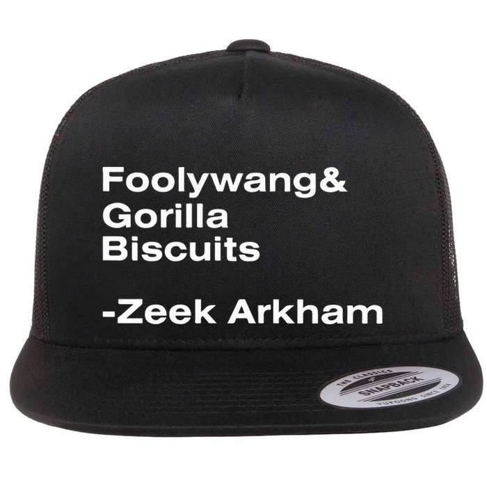 Zeek Arkham Wearing Foolywang Gorilla Biscuits Flat Bill Trucker Hat