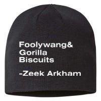 Zeek Arkham Wearing Foolywang Gorilla Biscuits Sustainable Beanie