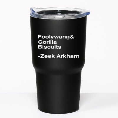Zeek Arkham Wearing Foolywang Gorilla Biscuits Tumbler