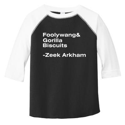 Zeek Arkham Wearing Foolywang Gorilla Biscuits Toddler Fine Jersey T-Shirt