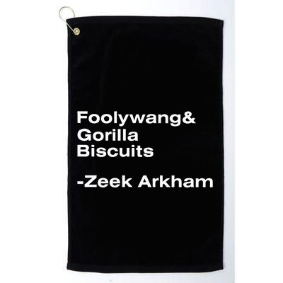 Zeek Arkham Wearing Foolywang Gorilla Biscuits Golf Towel