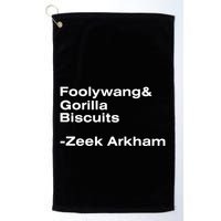Zeek Arkham Wearing Foolywang Gorilla Biscuits Golf Towel