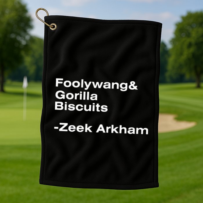 Zeek Arkham Wearing Foolywang Gorilla Biscuits Golf Towel