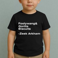 Zeek Arkham Wearing Foolywang Gorilla Biscuits Toddler T-Shirt