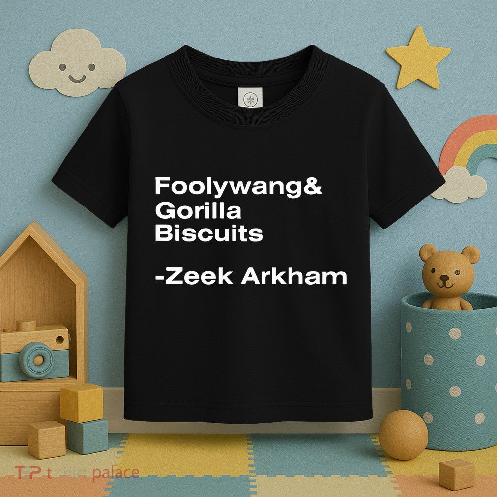 Zeek Arkham Wearing Foolywang Gorilla Biscuits Toddler T-Shirt