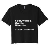 Zeek Arkham Wearing Foolywang Gorilla Biscuits Women's Crop Top Tee
