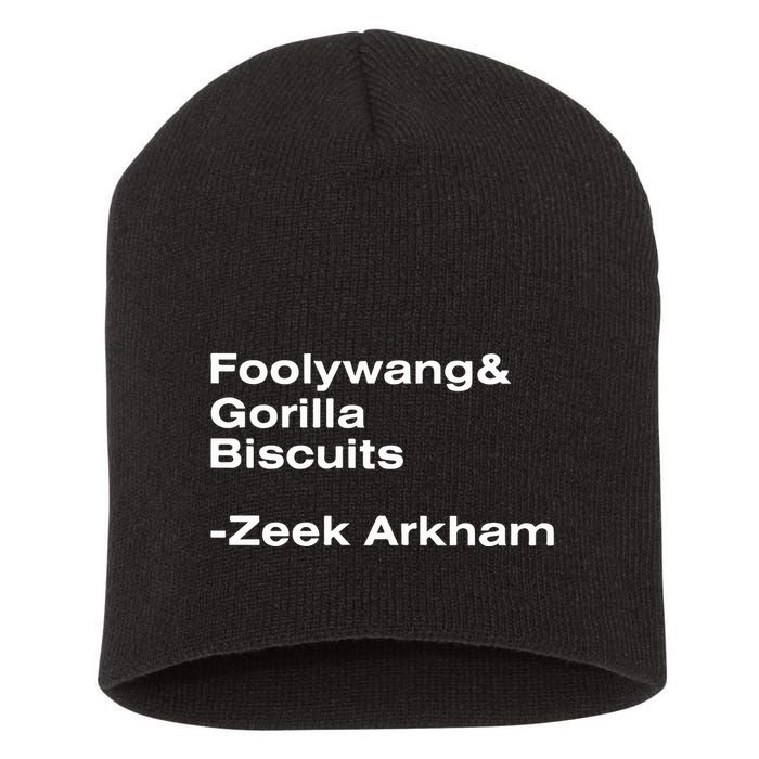 Zeek Arkham Wearing Foolywang Gorilla Biscuits Short Acrylic Beanie