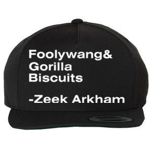 Zeek Arkham Wearing Foolywang Gorilla Biscuits Wool Snapback Cap