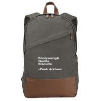 Zeek Arkham Wearing Foolywang Gorilla Biscuits Cotton Canvas Backpack