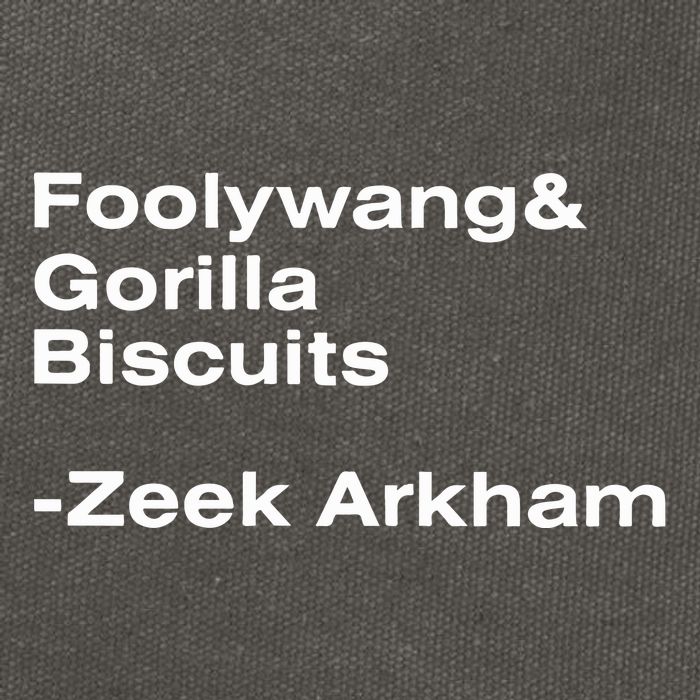 Zeek Arkham Wearing Foolywang Gorilla Biscuits Cotton Canvas Backpack