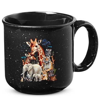 Zoo Animals Wildlife Birthday Party Animal Safari Jungle 15oz Campfire Ceramic Mug