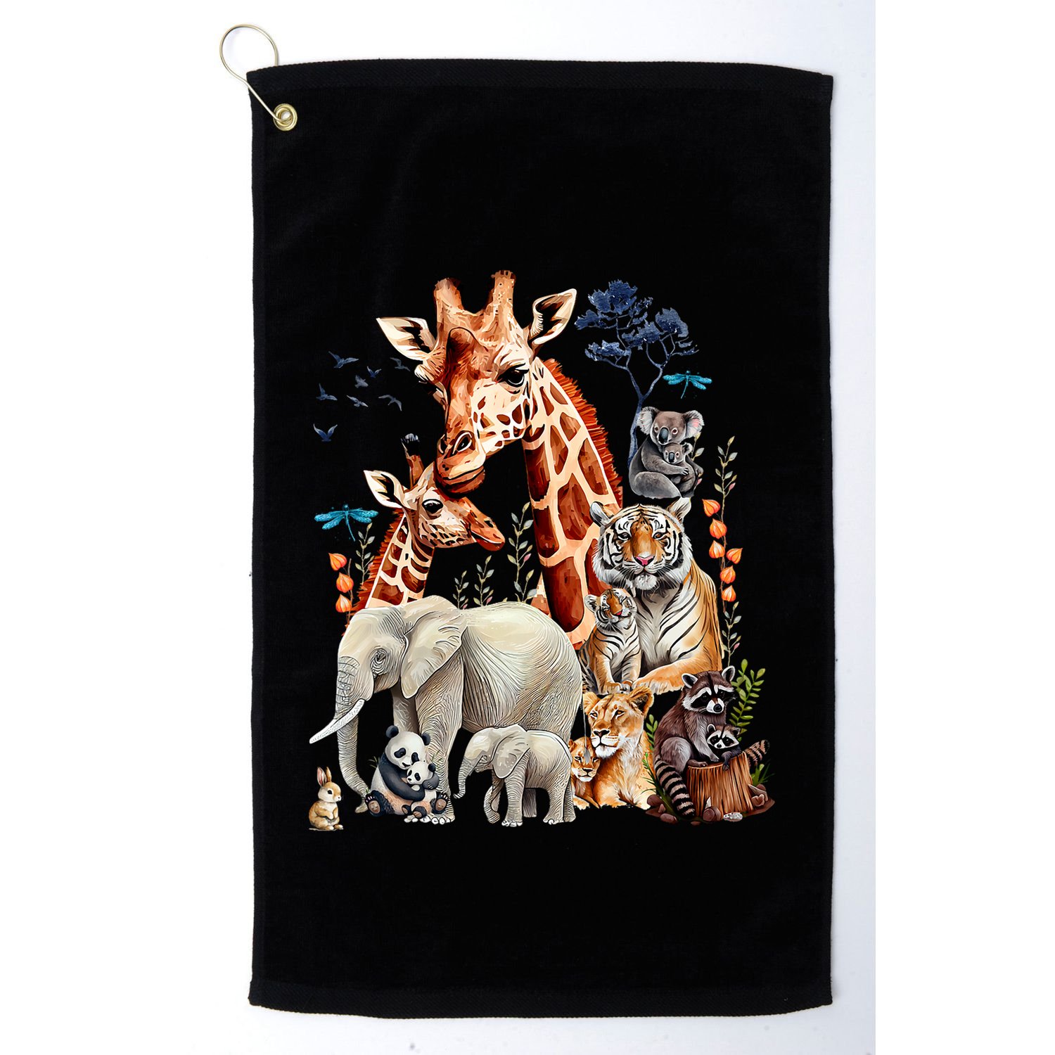 Zoo Animals Wildlife Birthday Party Animal Safari Jungle Golf Towel