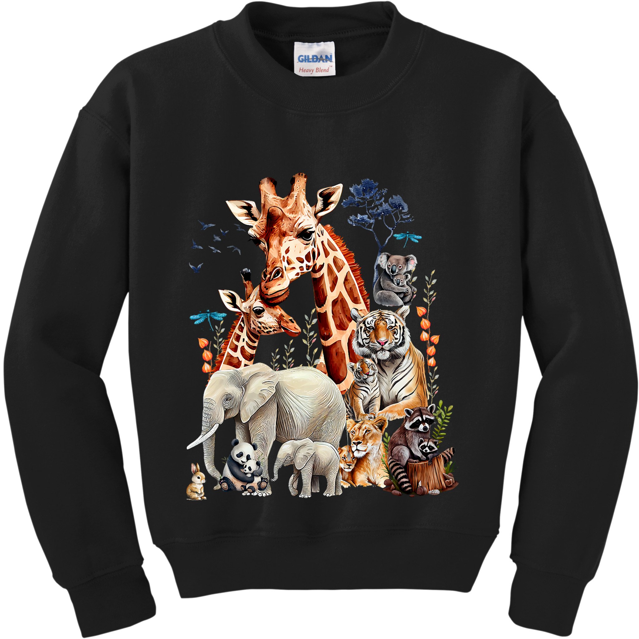 Zoo Animals Wildlife Birthday Party Animal Safari Jungle Kids Sweatshirt