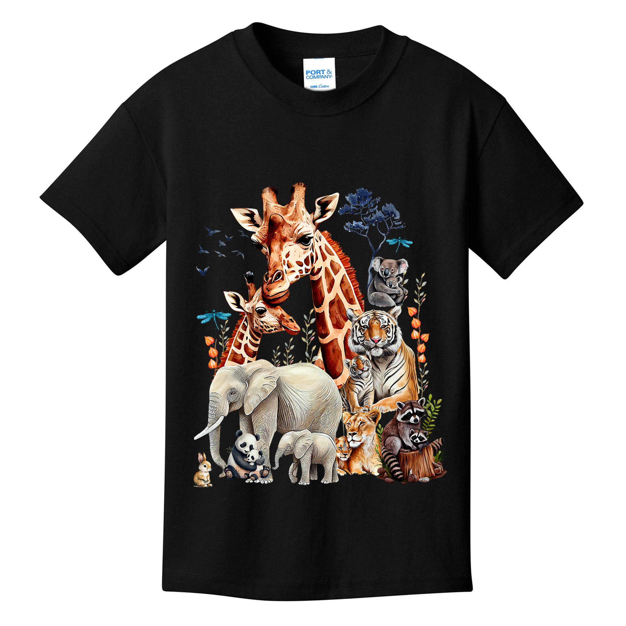 Zoo Animals Wildlife Birthday Party Animal Safari Jungle Kids T-Shirt