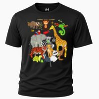 Zoo Animals Wildlife Birthday Party Zoo Day 26 Animals Cooling Performance Crew T-Shirt