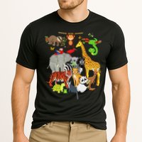 Zoo Animals Wildlife Birthday Party Zoo Day 26 Animals Cooling Performance Crew T-Shirt
