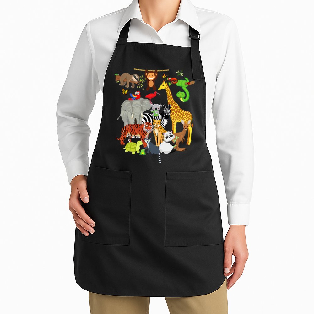 Zoo Animals Wildlife Birthday Party Zoo Day 26 Animals Apron