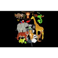 Zoo Animals Wildlife Birthday Party Zoo Day 26 Animals Bumper Sticker