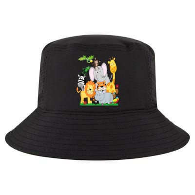 Zoo Animals Wildlife Birthday Party A Day At The Zoo Cool Comfort Performance Bucket Hat