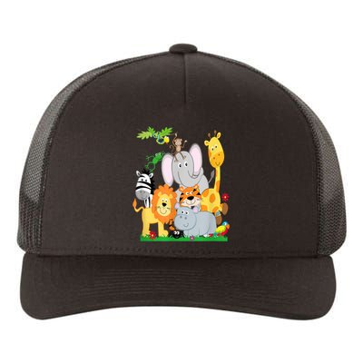 Zoo Animals Wildlife Birthday Party A Day At The Zoo Yupoong Adult 5-Panel Trucker Hat