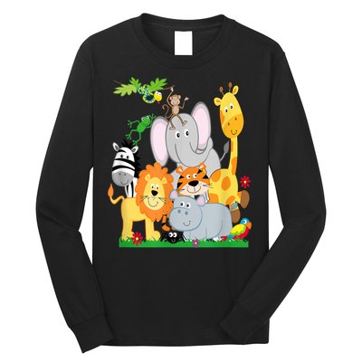 Zoo Animals Wildlife Birthday Party A Day At The Zoo Long Sleeve Shirt