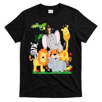 Zoo Animals Wildlife Birthday Party A Day At The Zoo T-Shirt