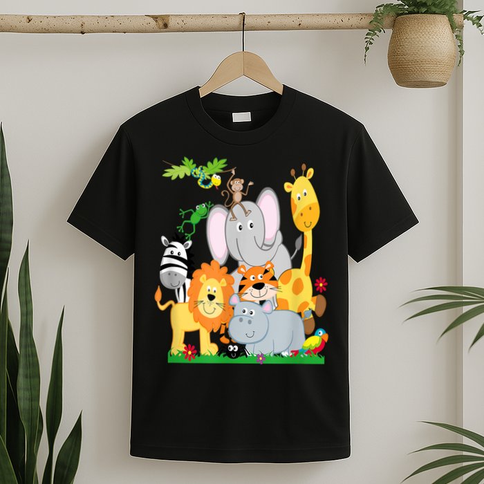 Zoo Animals Wildlife Birthday Party A Day At The Zoo T-Shirt