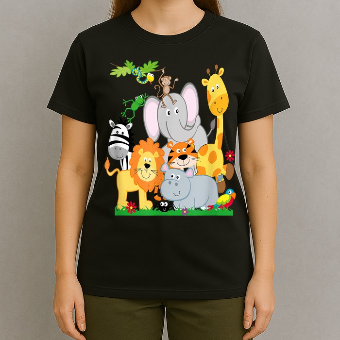 Zoo Animals Wildlife Birthday Party A Day At The Zoo T-Shirt