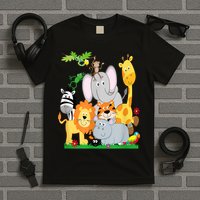 Zoo Animals Wildlife Birthday Party A Day At The Zoo T-Shirt