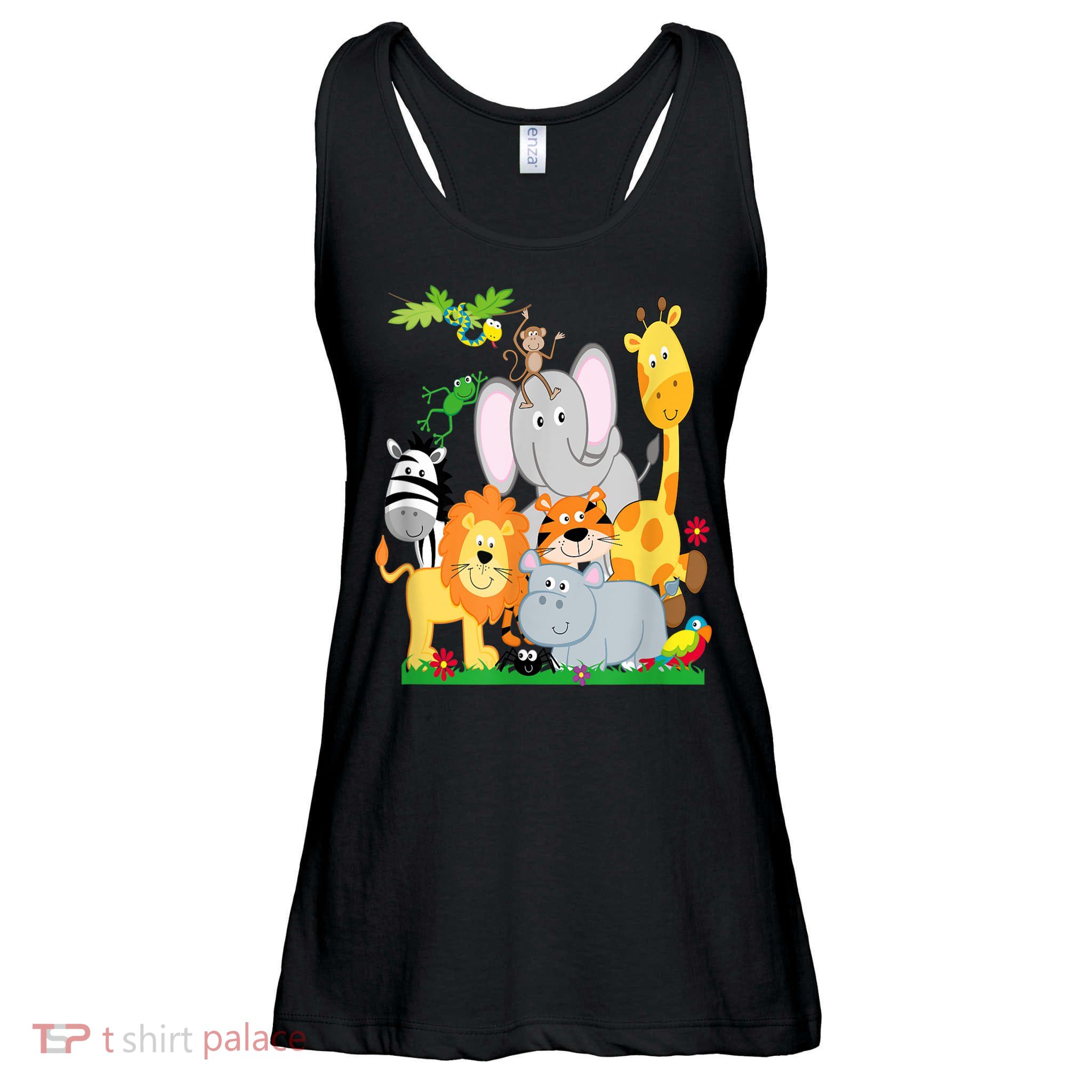 Zoo Animals Wildlife Birthday Party A Day At The Zoo Ladies Essential Flowy Tank
