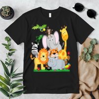 Zoo Animals Wildlife Birthday Party A Day At The Zoo Premium T-Shirt