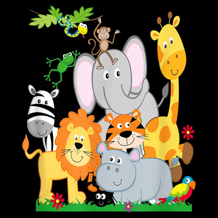 Zoo Animals Wildlife Birthday Party A Day At The Zoo Premium T-Shirt