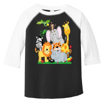Zoo Animals Wildlife Birthday Party A Day At The Zoo Toddler Fine Jersey T-Shirt