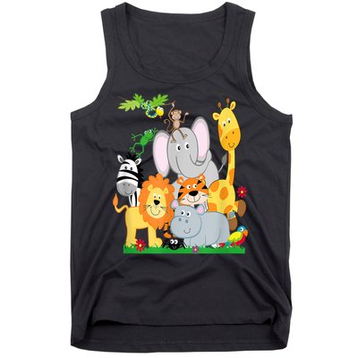 Zoo Animals Wildlife Birthday Party A Day At The Zoo Tank Top