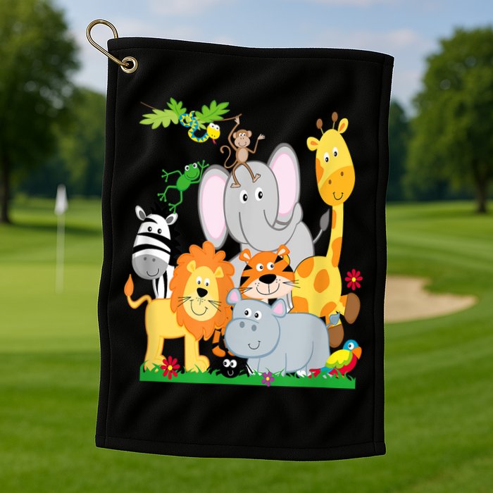 Zoo Animals Wildlife Birthday Party A Day At The Zoo Golf Towel