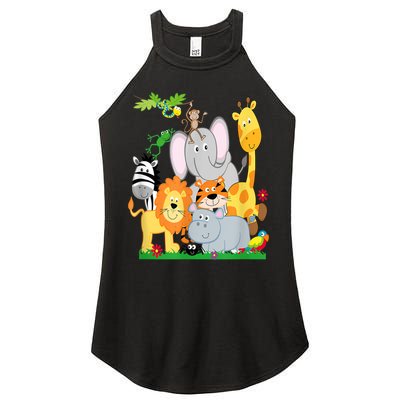 Zoo Animals Wildlife Birthday Party A Day At The Zoo Women's Perfect Tri Rocker Tank