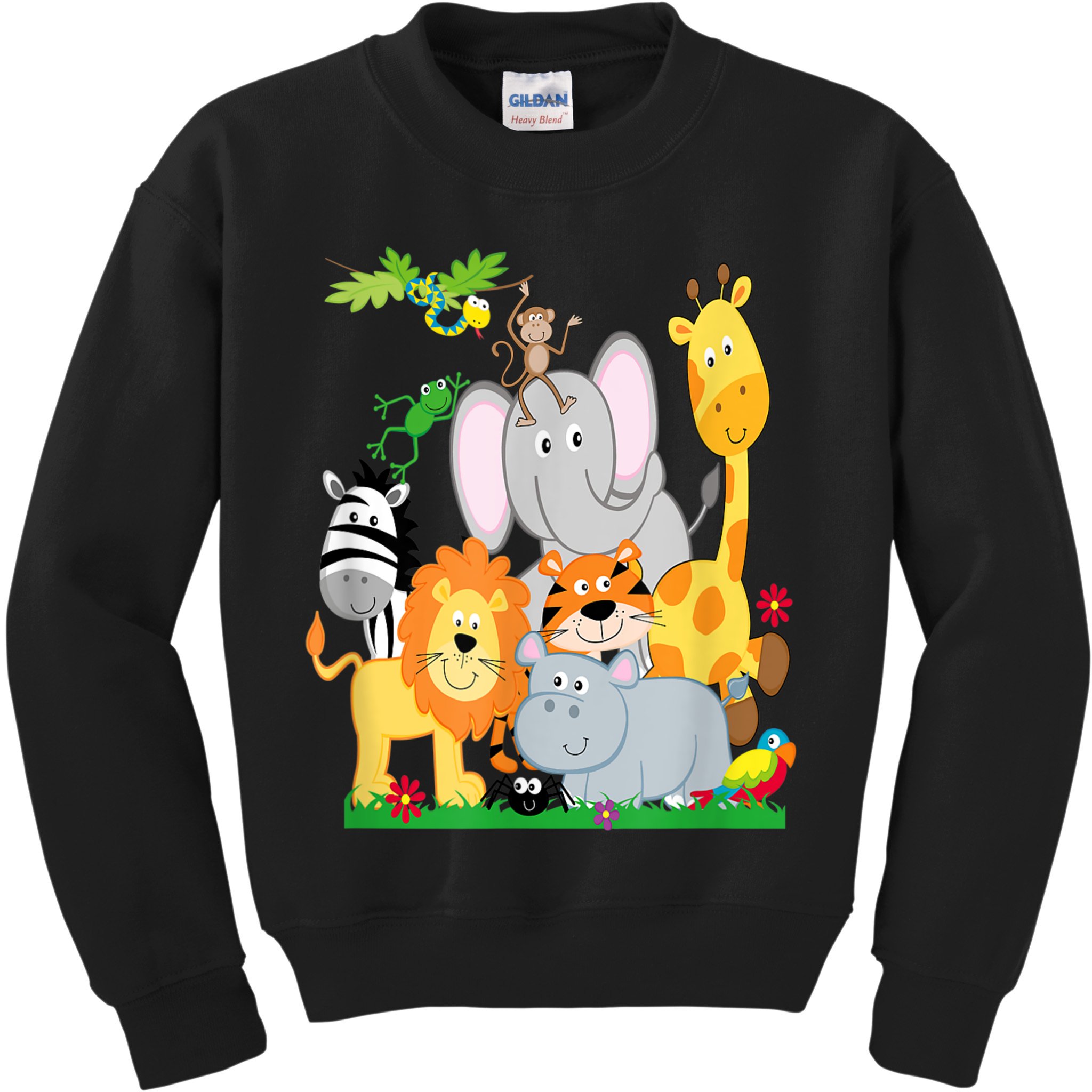 Zoo Animals Wildlife Birthday Party A Day At The Zoo Kids Sweatshirt