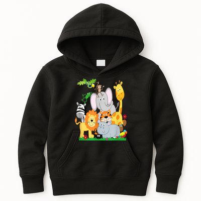Zoo Animals Wildlife Birthday Party A Day At The Zoo Kids Hoodie
