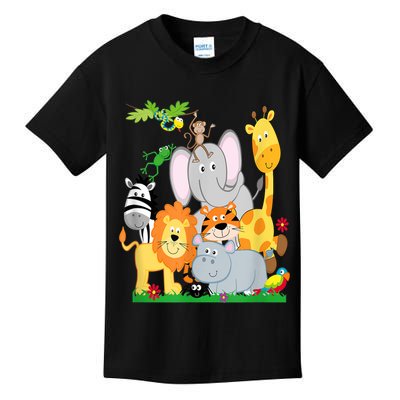 Zoo Animals Wildlife Birthday Party A Day At The Zoo Kids T-Shirt
