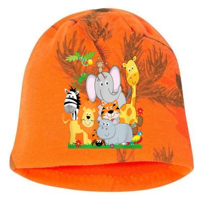 Zoo Animals Wildlife Birthday Party A Day At The Zoo Kati - Camo Knit Beanie