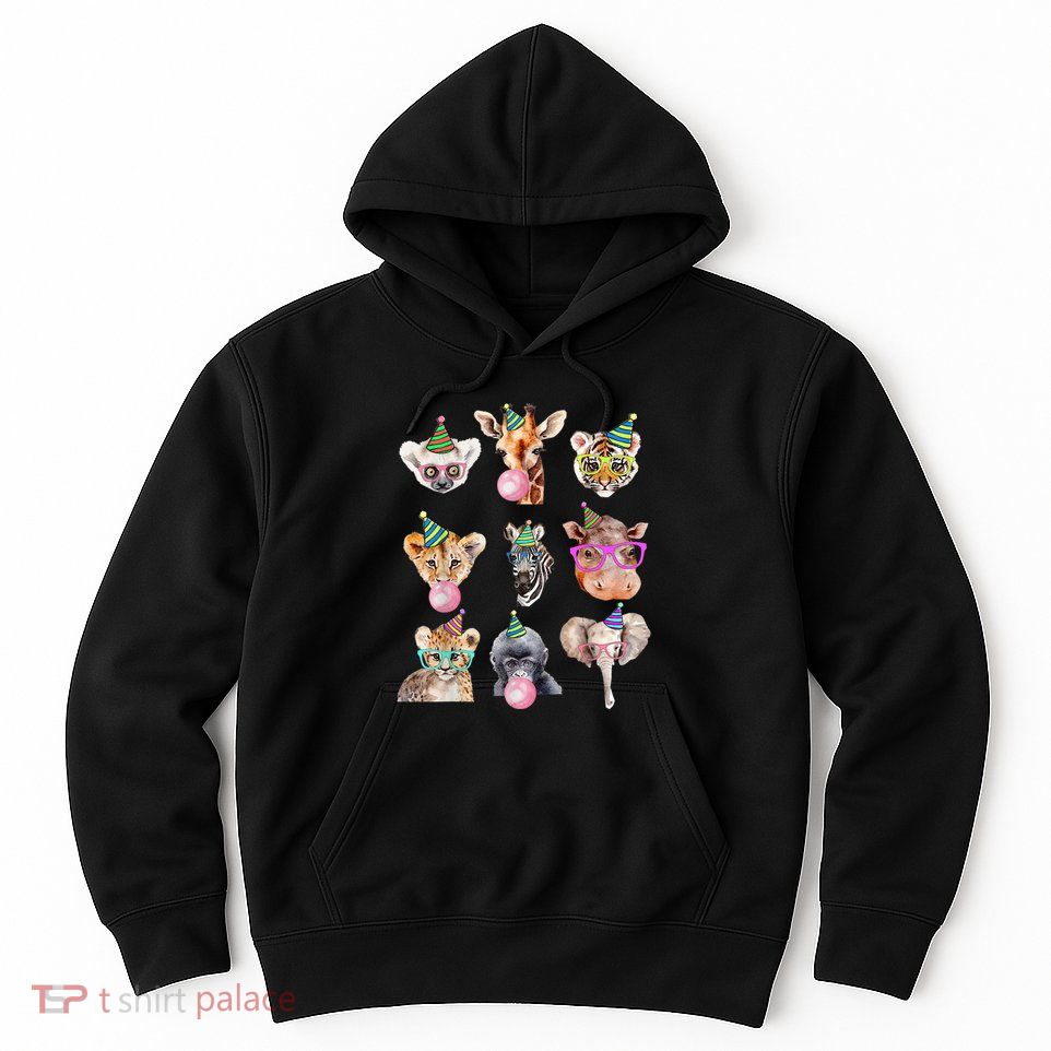 Zoo Animals Wildlife Birthday Party Zoo Day Animals Hoodie