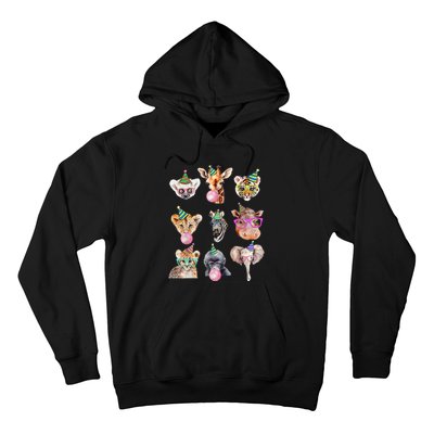 Zoo Animals Wildlife Birthday Party Zoo Day Animals Hoodie