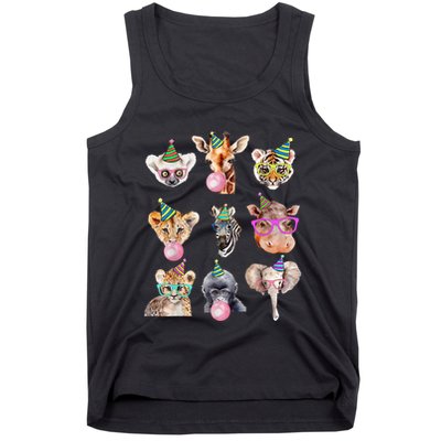 Zoo Animals Wildlife Birthday Party Zoo Day Animals Tank Top