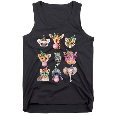 Zoo Animals Wildlife Birthday Party Zoo Day Animals Tank Top