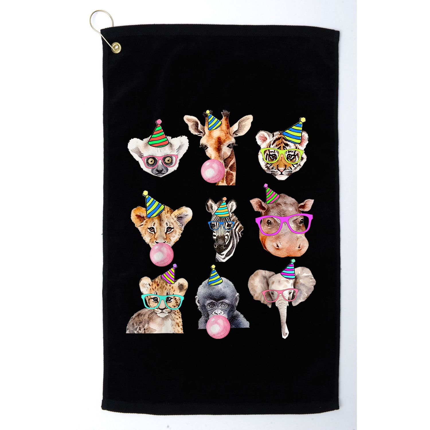 Zoo Animals Wildlife Birthday Party Zoo Day Animals Golf Towel