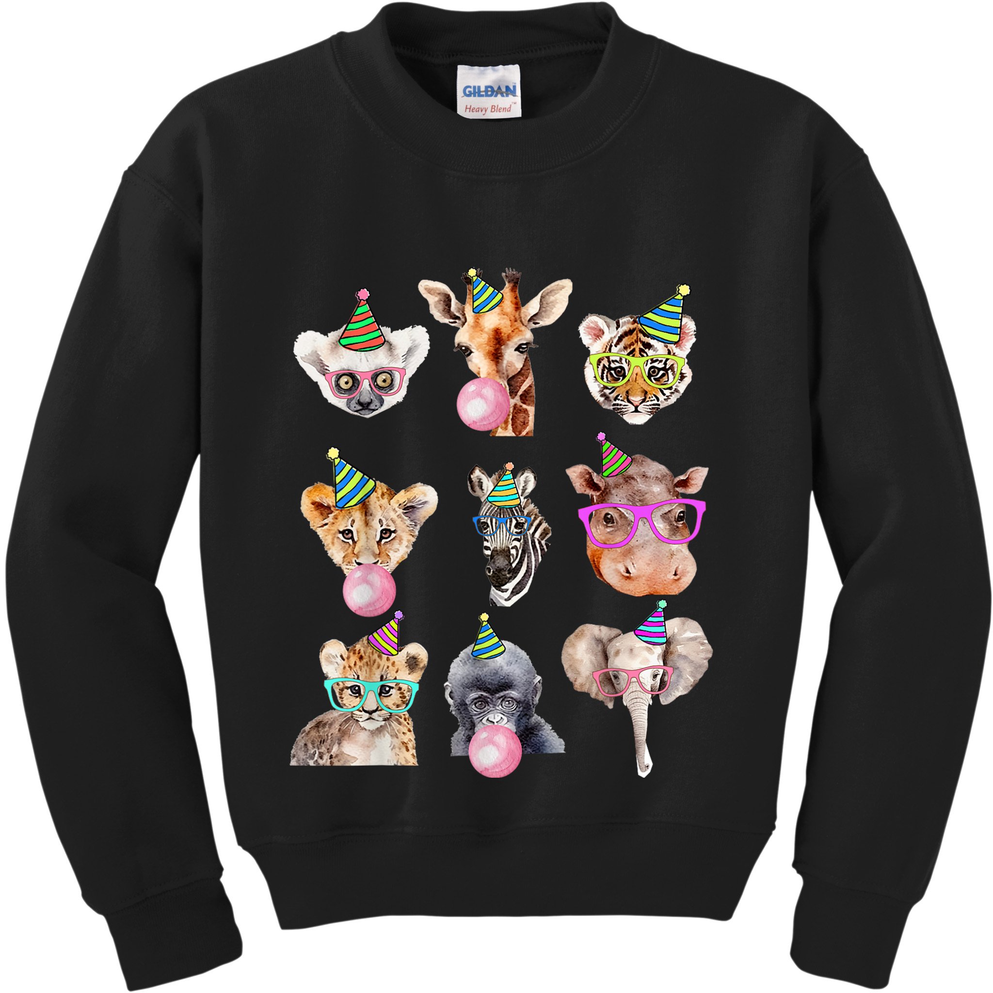 Zoo Animals Wildlife Birthday Party Zoo Day Animals Kids Sweatshirt