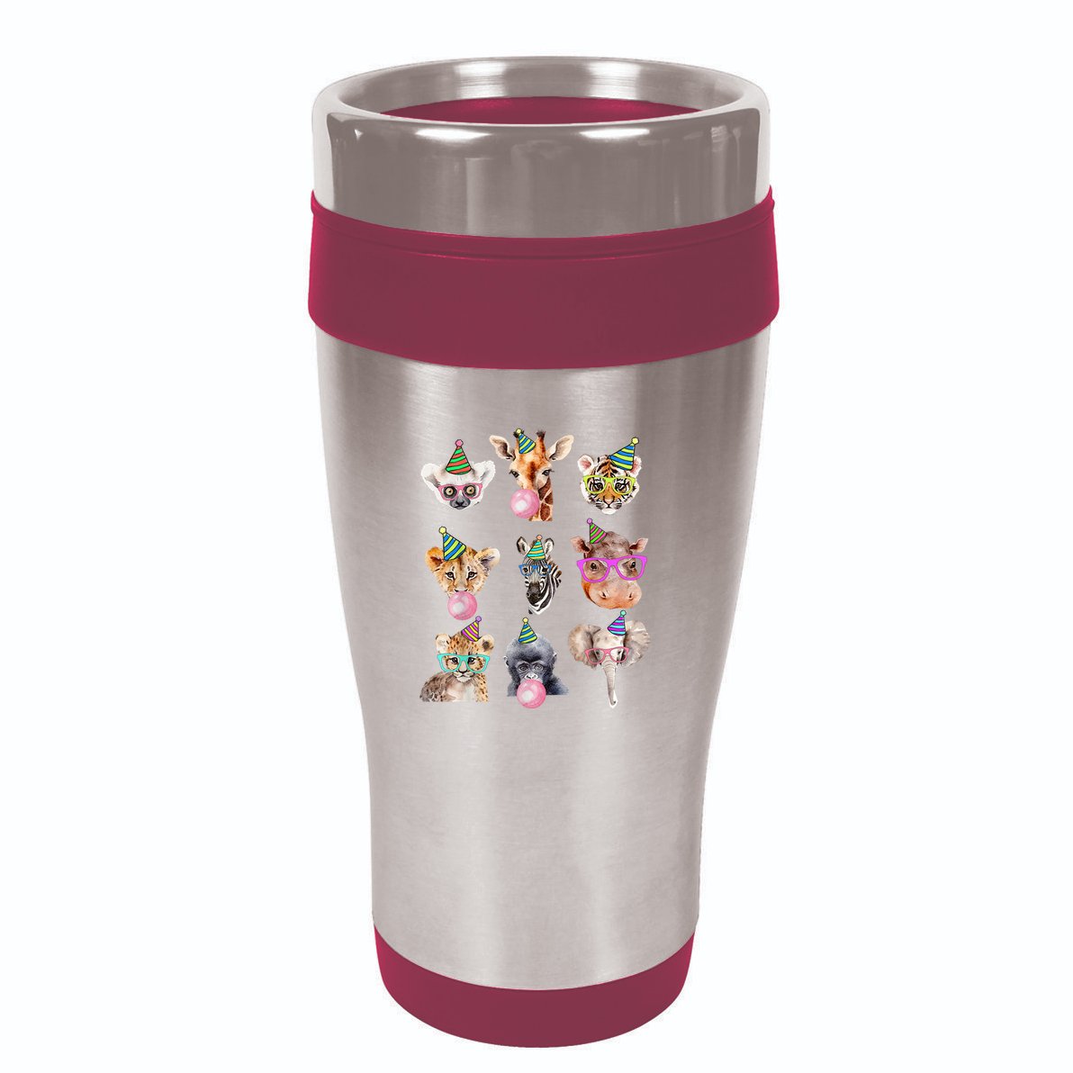 Zoo Animals Wildlife Birthday Party Zoo Day Animals 16oz Travel Tumbler