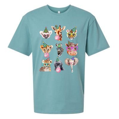 Zoo Animals Wildlife Birthday Party Zoo Day Animals Sueded Cloud Jersey T-Shirt