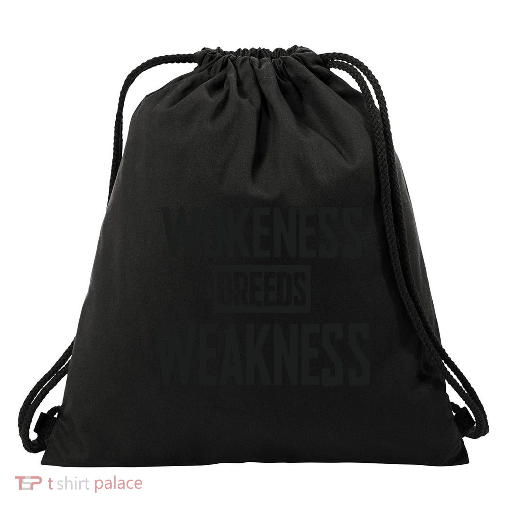 Zeek Arkham Wokeness Breeds Weakness Drawstring Bag